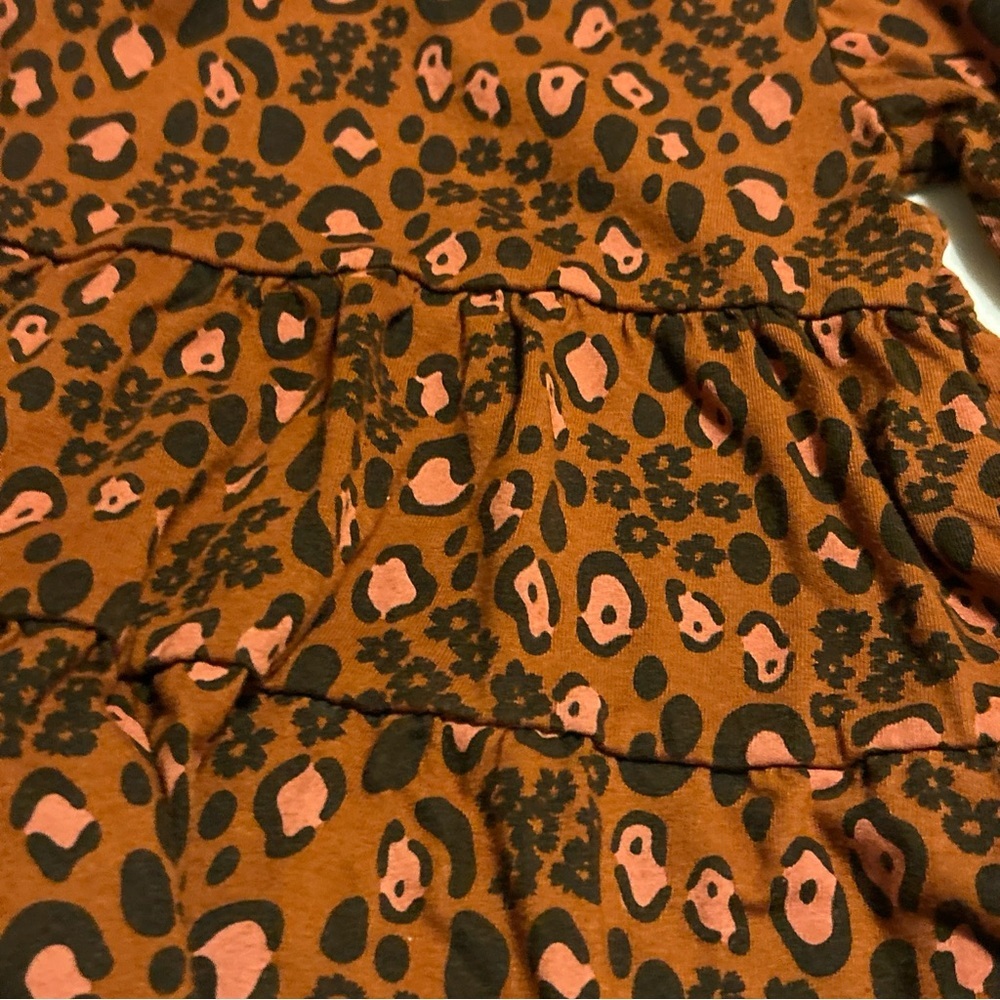 Okie Dokie Baby's Animal Print Dress Brown & Black Size 12 Months - Picture 4 of 8